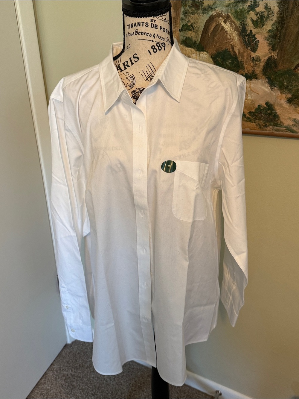 NWT L.L. Bean White Women's Long-Sleeve button down Shirt